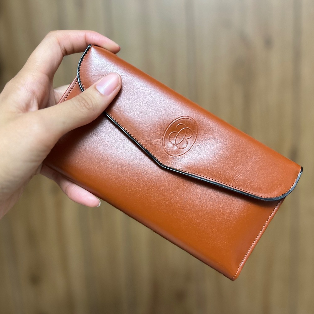 Vintage Thin Buxton Super Clutch II Top Grain Cowhide Leather Wallet Checkbook